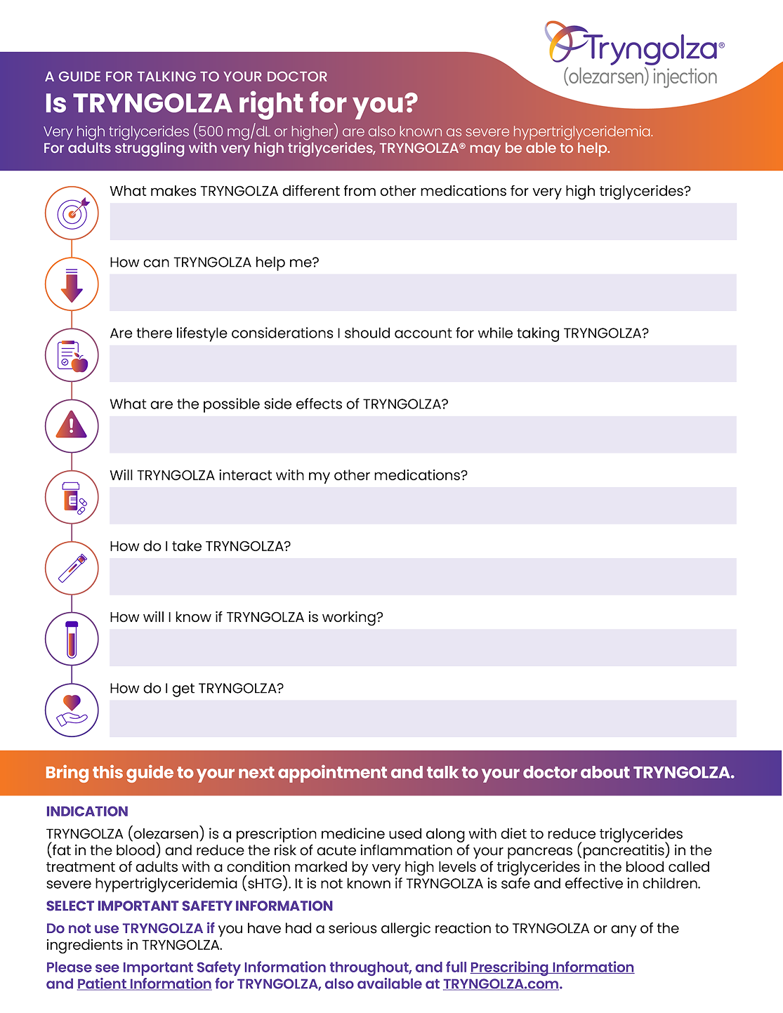 Preview of the TRYNGOLZA Doctor Discussion Guide
