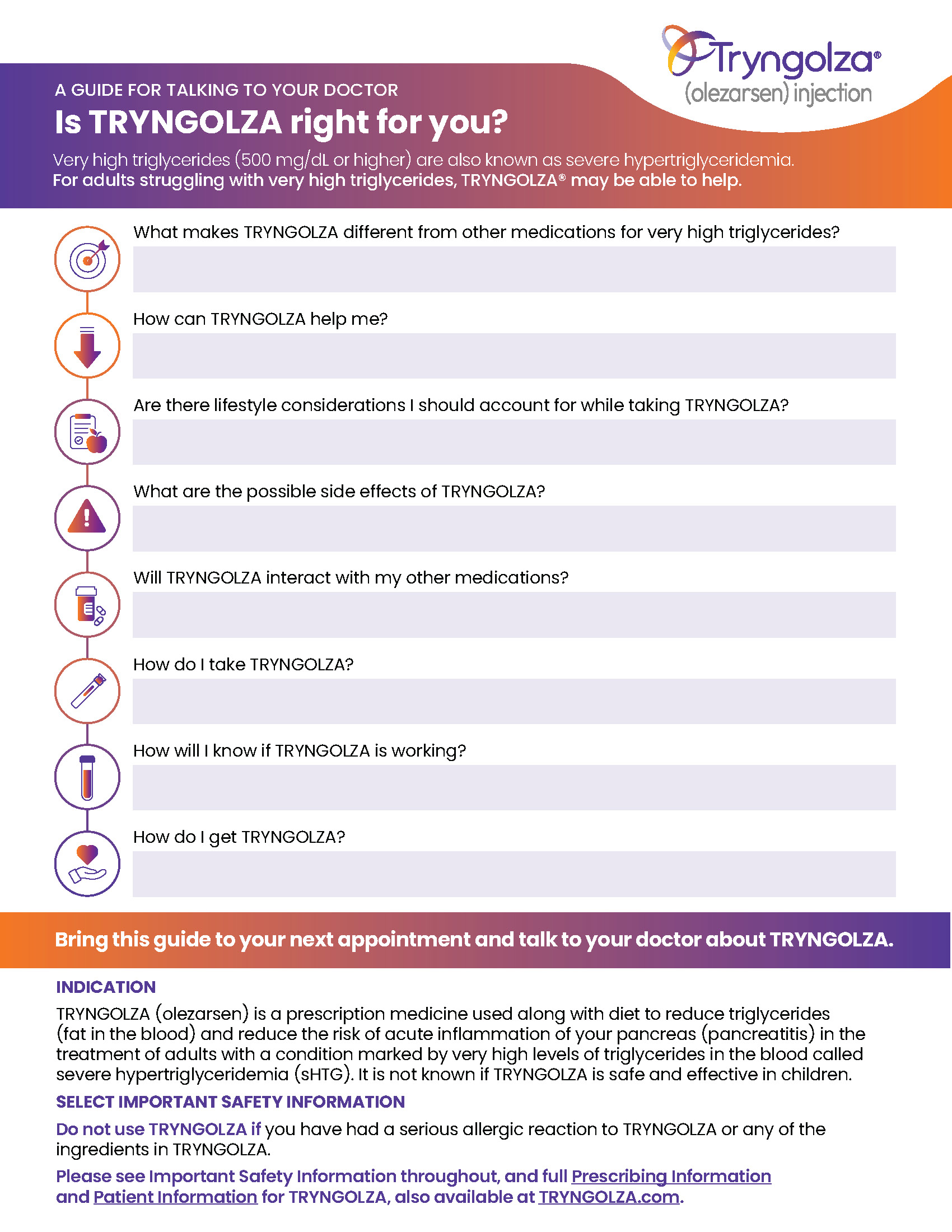 Preview of the TRYNGOLZA Doctor Discussion Guide