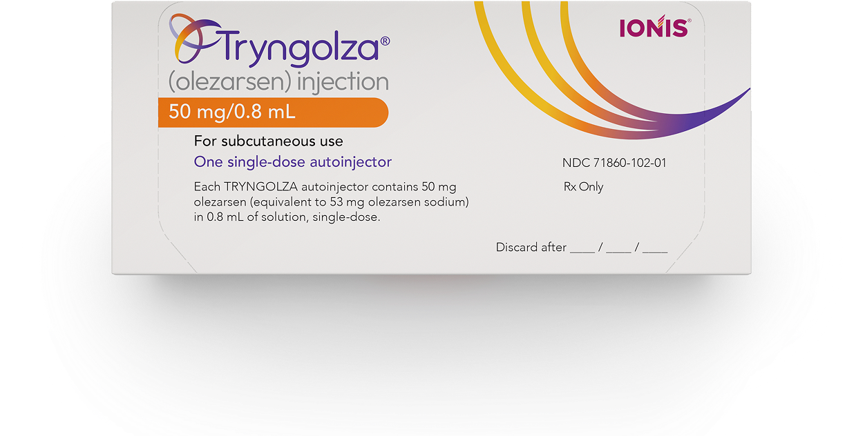 TRYNGOLZA 50mg box.